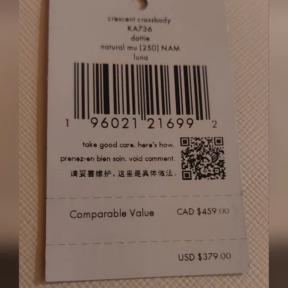 Kate Spade Luna Embroidered Ladybug Straw Crescent Crossbody Bag - Picture 6 of 10